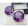 Alexandrite Color Change For Earring Making Round Cut 28-30 Ct Pair Gemstone