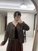 Women's Fleece-Lined Leopard Print Jacket: 2025 Autumn/Winter, Slimming Korean Style, Fashionable & Elegant, Thickened & Loose, Short Design.