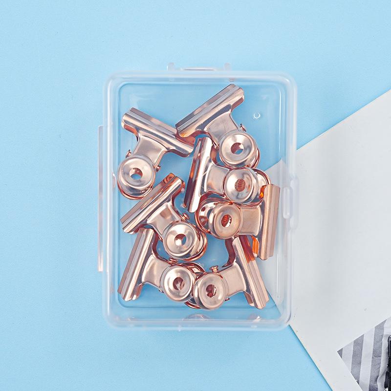 Premium Colorful Round-Head Metal Paper Clips Box