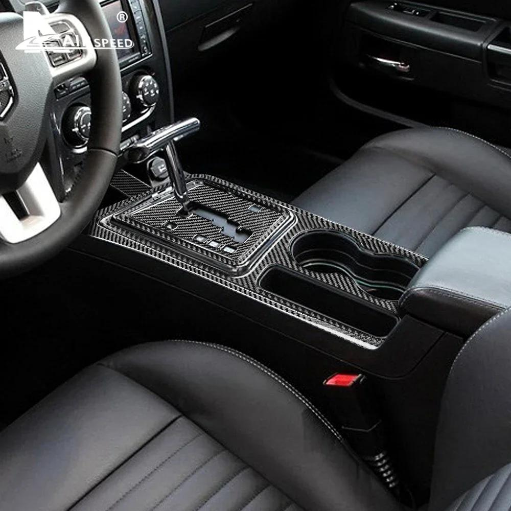 Soft Carbon Fiber Interior Sticker for Dodge Challenger 2008 2009 2010 2011 2012 2013 2014 Car Accessories Gear Shift Cover