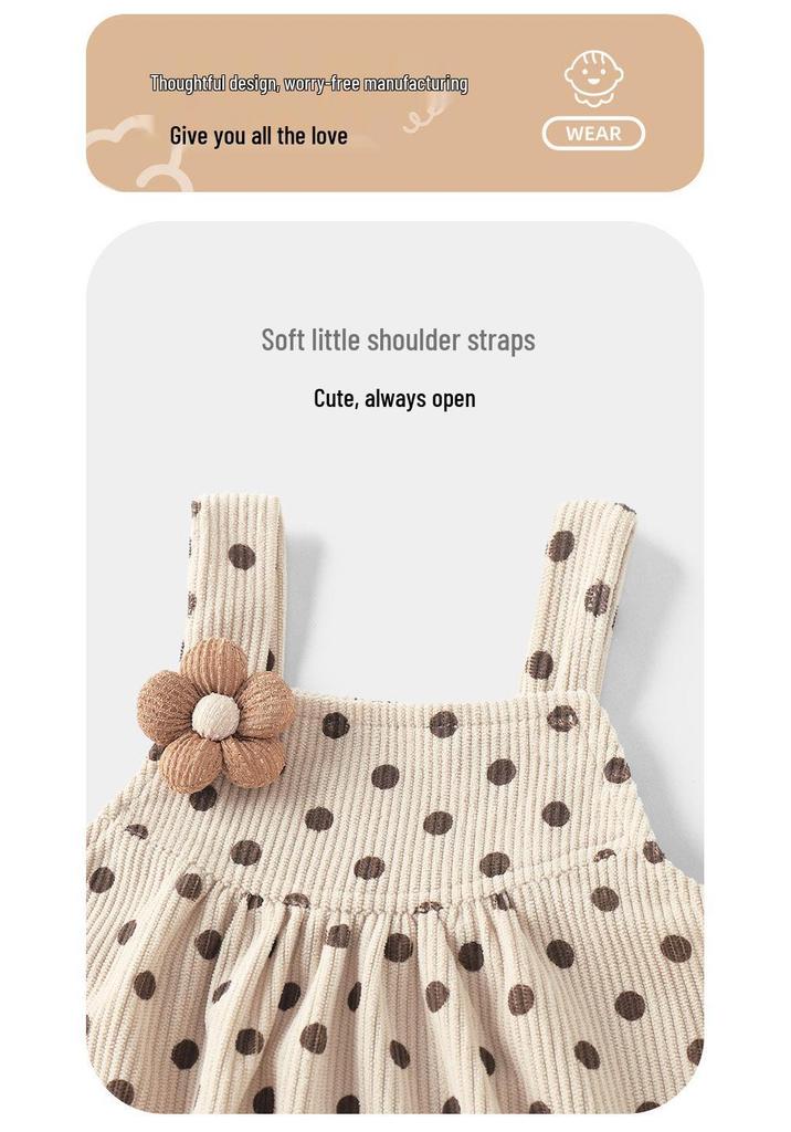 Youqi Toddler Girls' Overalls: 2026 Early Autumn Spring/Autumn Outdoor Casual Jumpsuit