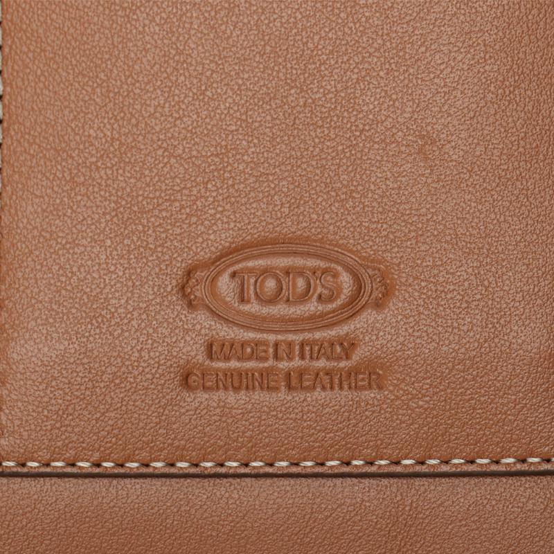 Tods Versátil Casual Alça de Ombro Ajustável Bolsa de Celular de Couro Bolsas Femininas Marrom XAWTSAOV302RORS410