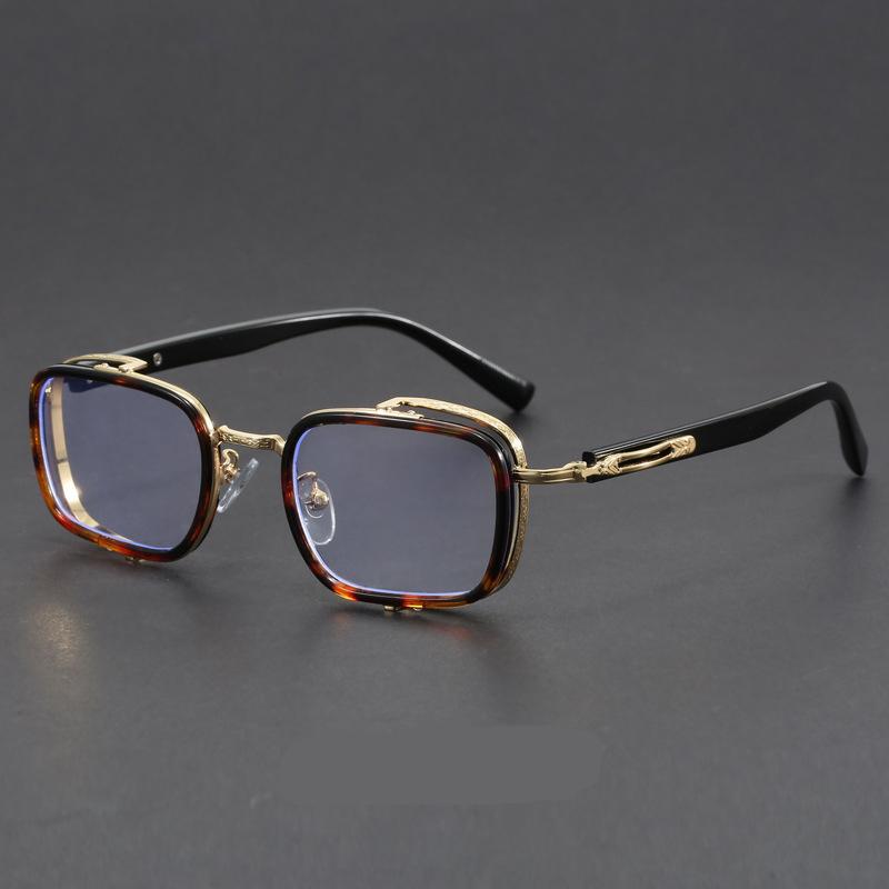 

Metal Frame Small Square Reading Glasses Unisex Anti-Fatigue Blue Light Blocking Carving Eyeglasses Prescription Diopter 0 To +6 0