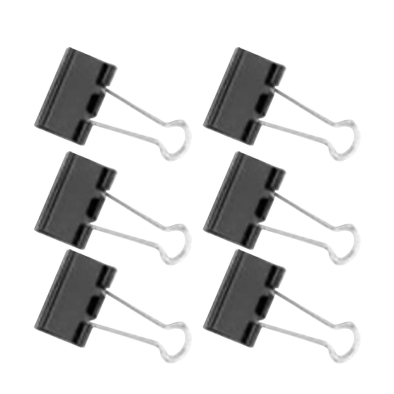 

6 шт. черных зажимов для бумаги 32 мм, сплав, прочные, изысканные, маленькие зажимы для документов, билетов