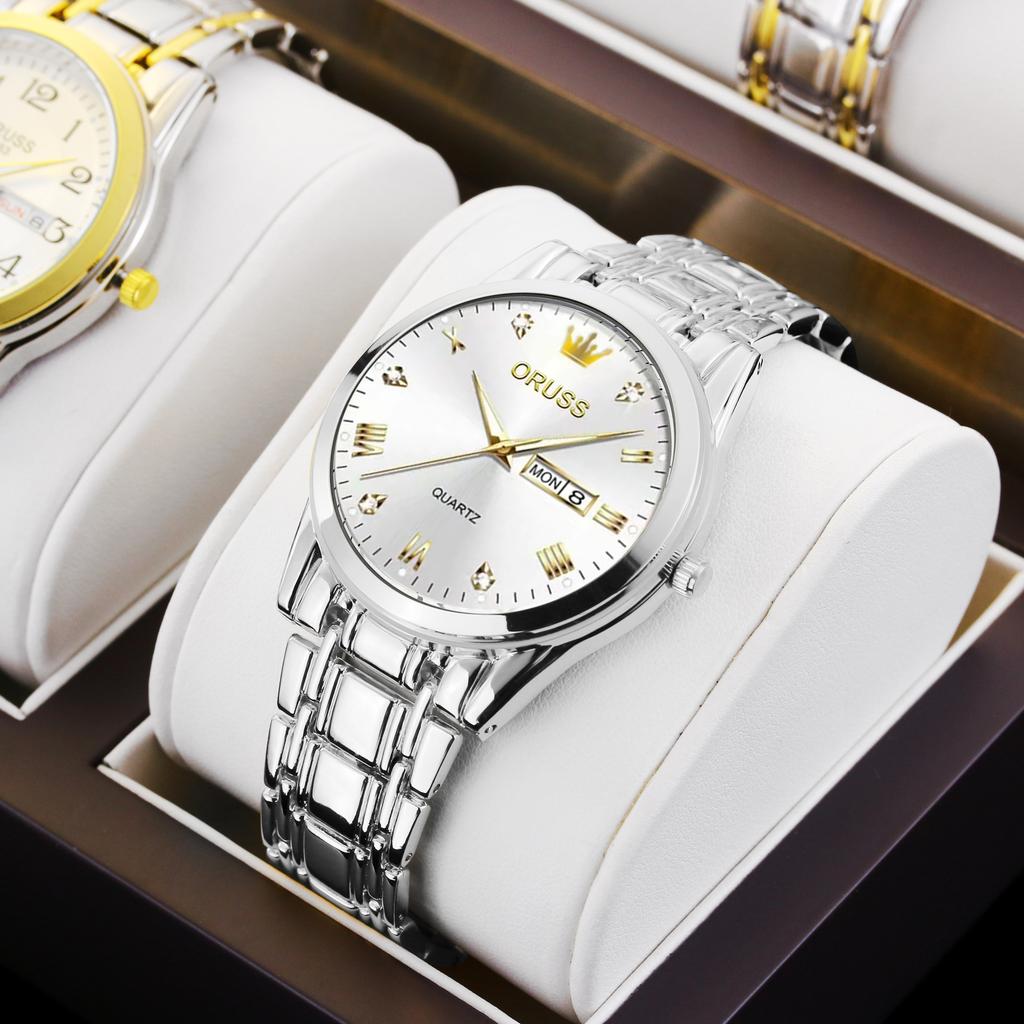 Men'S Fully Automatic Quartz Watch Luminous Waterproof Calendar Diamond-Encrusted Business Men'S Watch