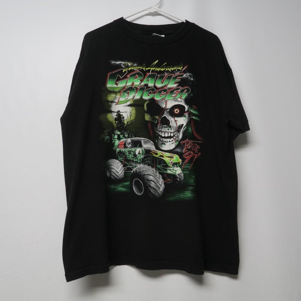 VTG 1997 Dennis Anderson s Grave Digger Monster Truck T Shirt XL Single Stitch Unisex T-Shirt S