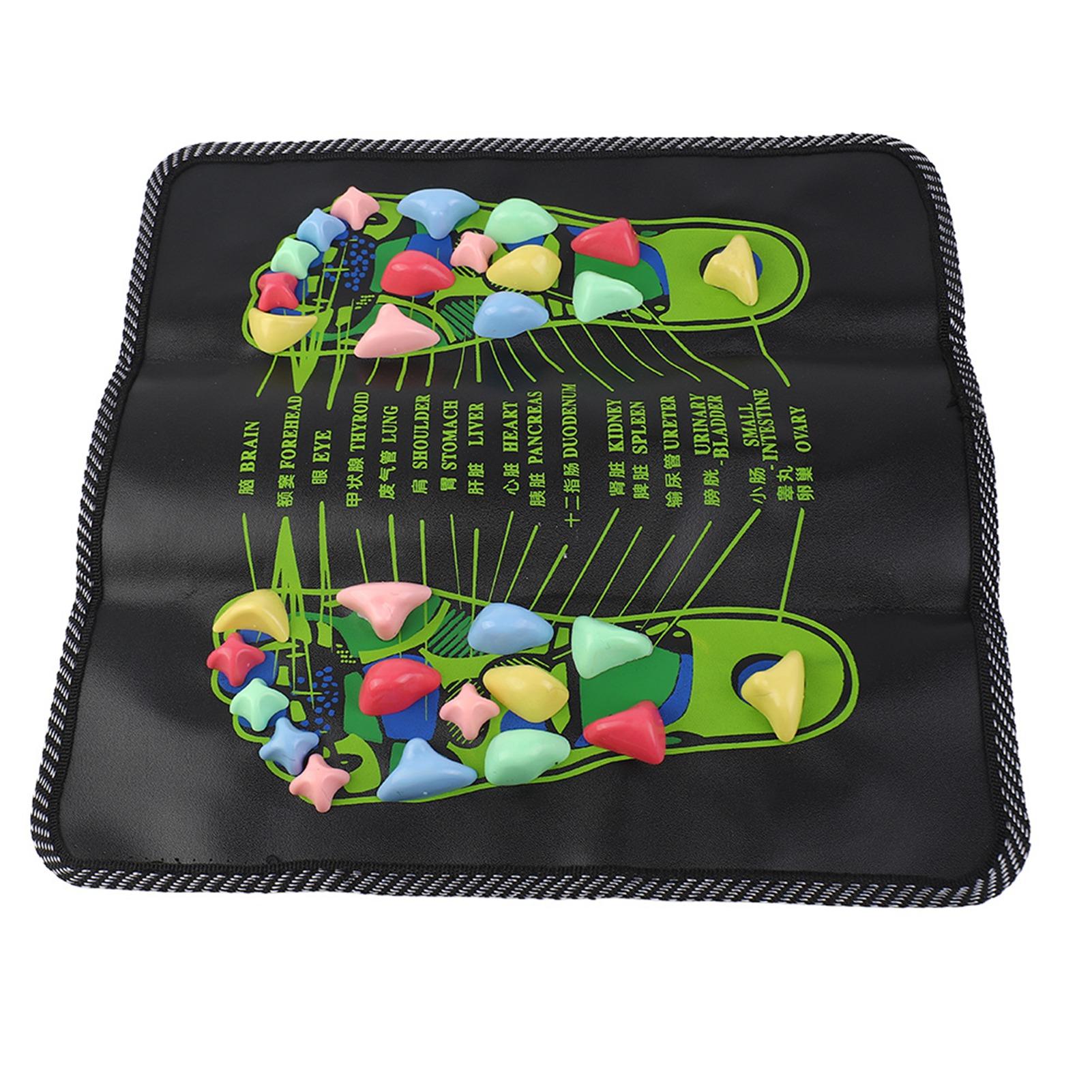 Walk Stone Massage Mat PP Stone Road Foot Massage Pad Black