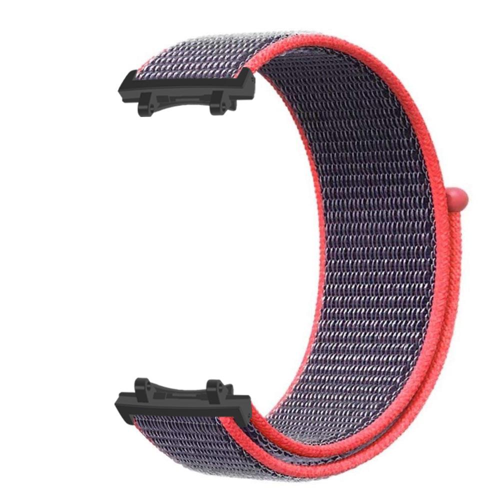 

Для Huami Amazfit T-Rex 3 Нейлоновый ремешок-петля для часов Наручный ремешок с коннектором Red/Purple