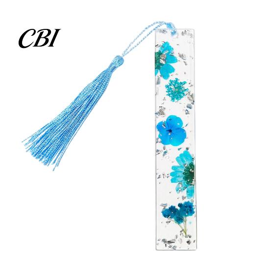 Unique Gift for Friends Dried Flower Resin Bookmarks with Tassels, Double-Sided Magnetic Durable Page Markers Book Lovers Friends, Pretty and Increase