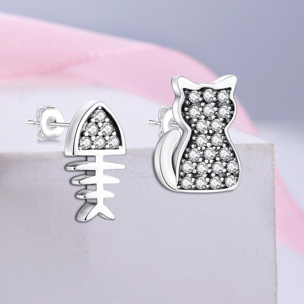 High Quality Silver Plated Animal Horse Mouse Stud Earrings For Women Earrings Fashion Jewelry Marking