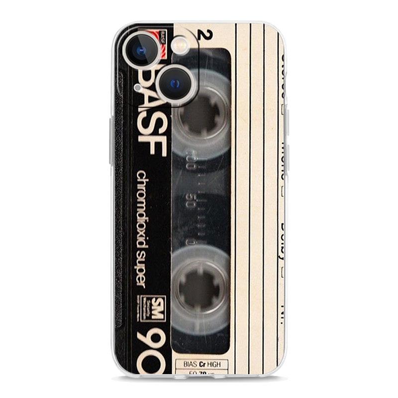 Custodia per Telefono Per iPhone 17 Custodie iPhone Air 16 15 12 13 14 Pro Max 7 8 Plus 16Pro iPhone11 Morbida Cover Cassetta Musicale Vintage