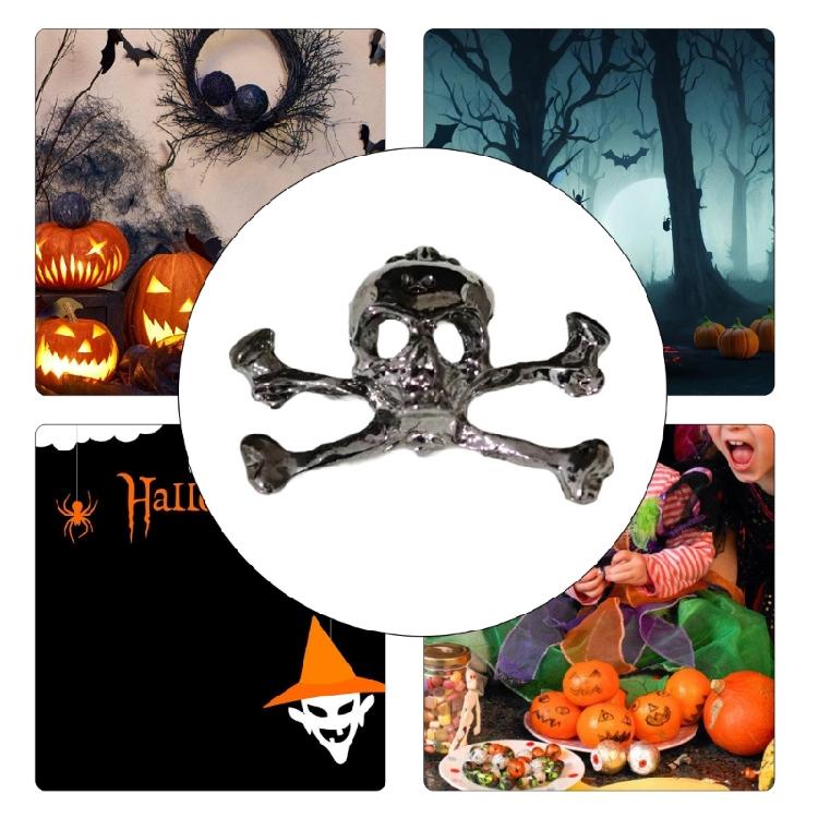 Skull Lapel Pin Brooch for Women Men, Punk Skeleton Head Brooches Pin Halloween Costume Accessories Statement Jewelry