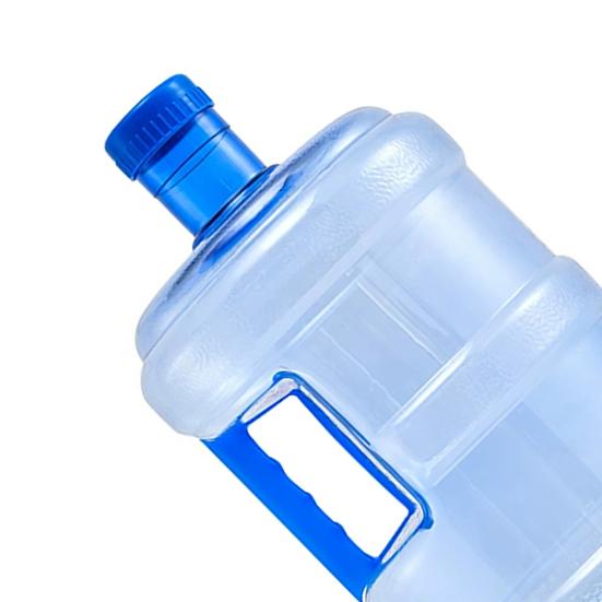 Refillable Storage Bucket Reusable Water Jug with Easy Grip Handle, Clear PET Camping Dispenser Bottle, Portable Container for Home Office And