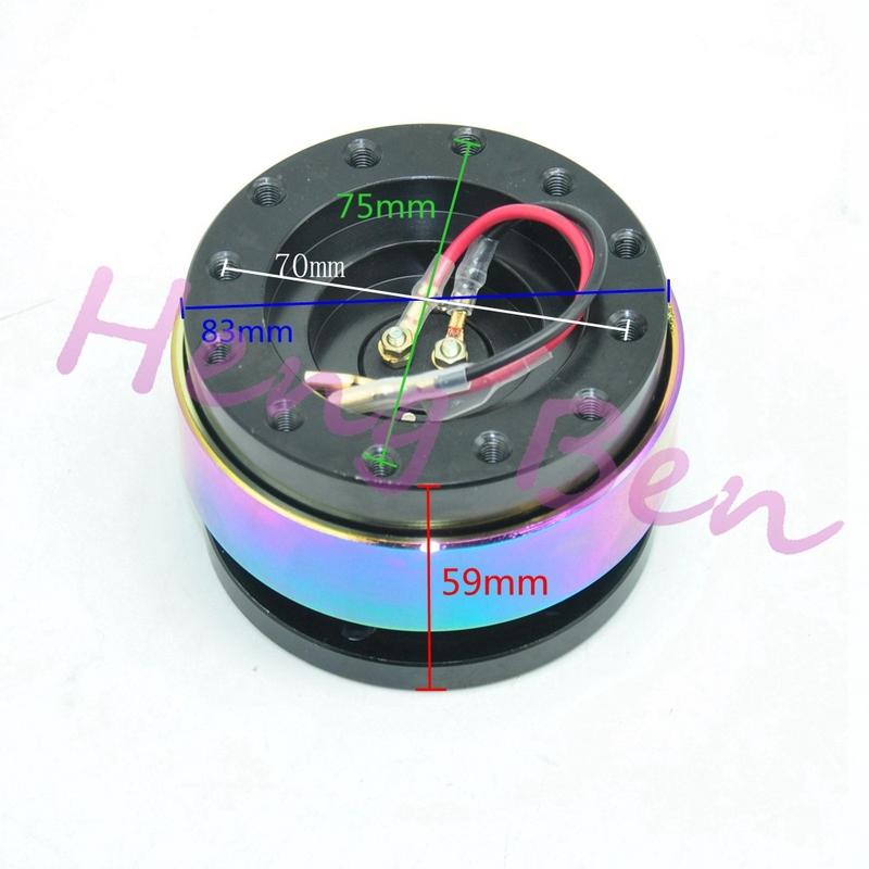 Universal Steering Wheel Snap Off Quick Release Hub Adapter Boss kit 8 colors available