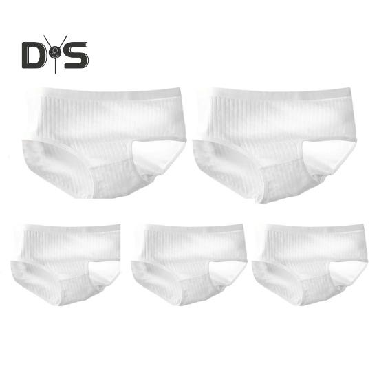 1/5 stk Engangsunderbukser for kvinner Antiseptisk myk pustende høy elastisk midje sømløs postpartum forretningsreise reise menstruasjonsperiode