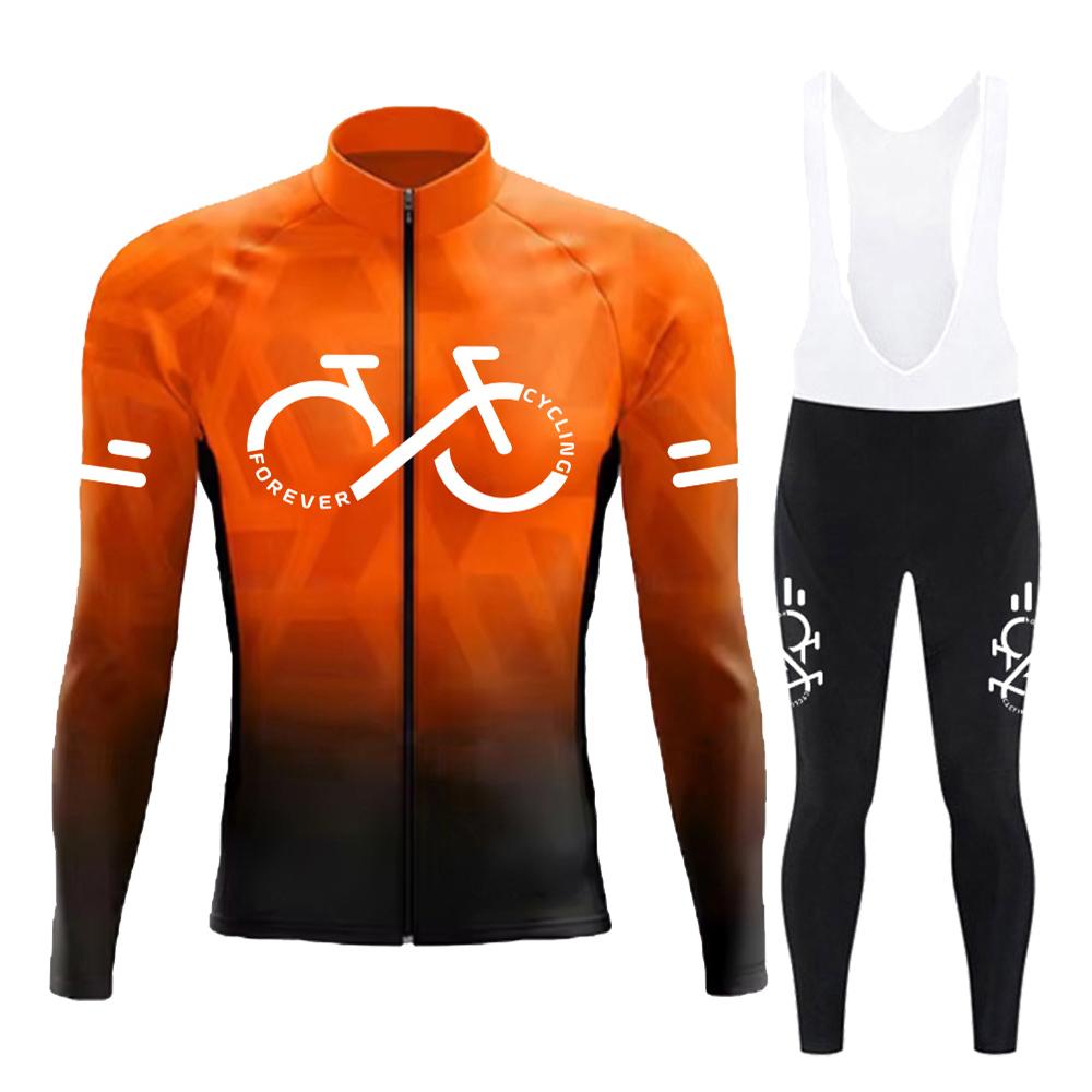Long Sleeve Gradient MTB Bike Cycling Clothing Breathable Ropa Ciclismo Men's Road Bicycle Sportswear 2026 Autumn Breathable Cycling Suit