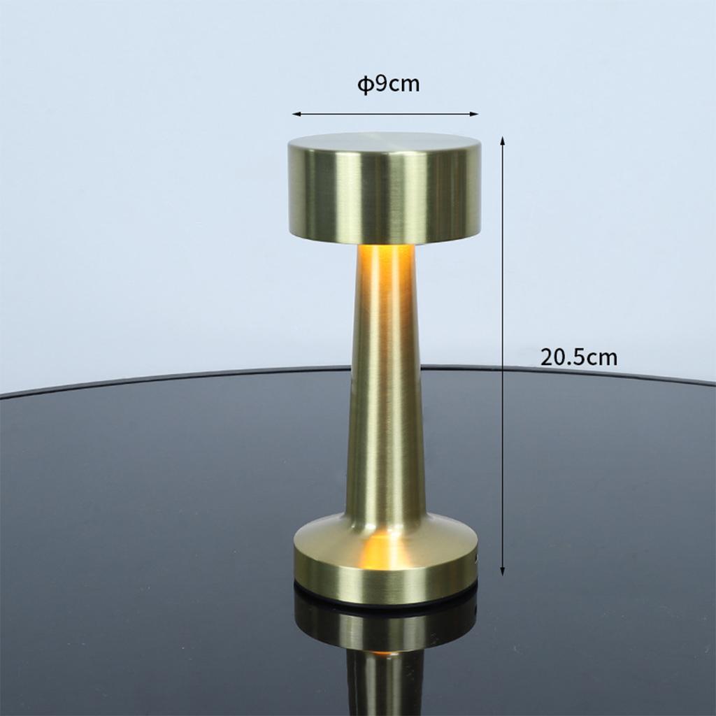 3 Color Led Table Lamp Restaurant Lamps Rechargeable Bar White For Bedroom Vintage Bedroom For Nightstands Metal For Living Room