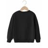 Girls' Round Neck Sweatshirt with Letter A Ink Splatter Print, Casual Top for Weekend Outings and Christmas Outfits