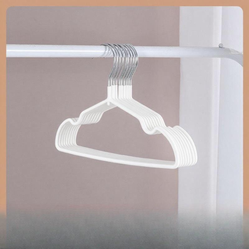 Смоляные вешалки для одежды Бытовые вешалки для одежды Бесшовные и противоскользящие сушилки для одежды Студенческие бытовые стойки для хранения одежды в общежитии Child 29cm 10pcs белый 738₽