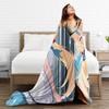 Super Warm Blanket Camping Sameko Saba VTuber Throw Blanket  Flannel Bedspread For Couch Bed Funny Sofa Bed Cover