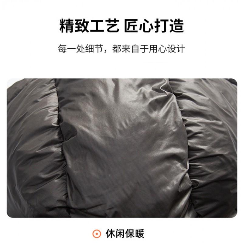 Unisex Hooded Short Puffer Jacket With 85% White Duck Down Warm Winter Coat Teens Adults