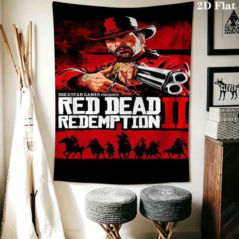 RDR2 Wall Hanging Printed Fabric Blanket Decorative Tapestries for Bedroom Living Room Home Decor
