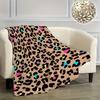 Luxurious Faux Fur Leopard Print Throw Blanket - Perfect for Sofa, Bed, Office, Camping, and More - Machine Washable