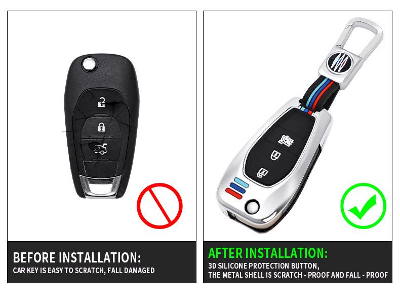 Premium Chevrolet Cruze Key Cover for Men & Women - Personalized High-Grade Shell & Buckle