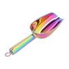 Ice Scoop Stainless Steel Ice Scraper Shovel Flour Scoop Kitchen Gadgets AccessoriesColorful 8in
