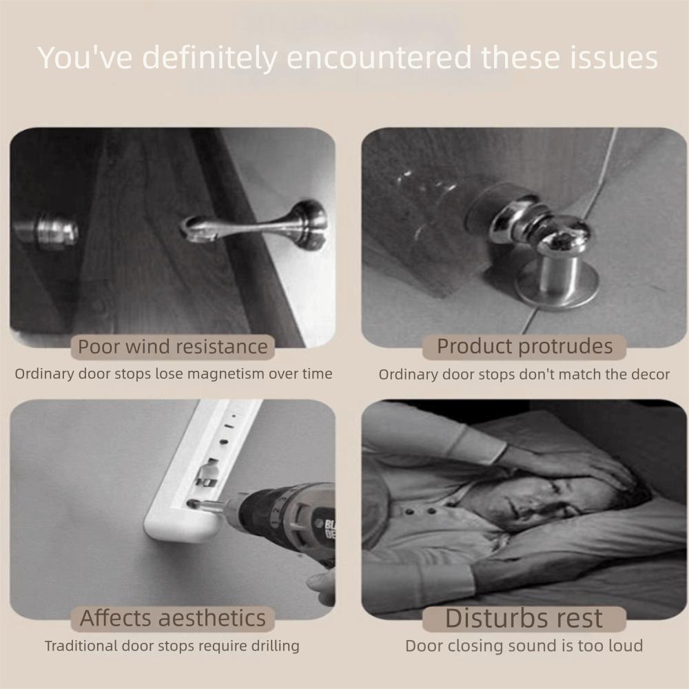 Heavy-Duty Magnetic Door Stop Strong Magnetic Magnetic Floor Door Stopper  Glass Door