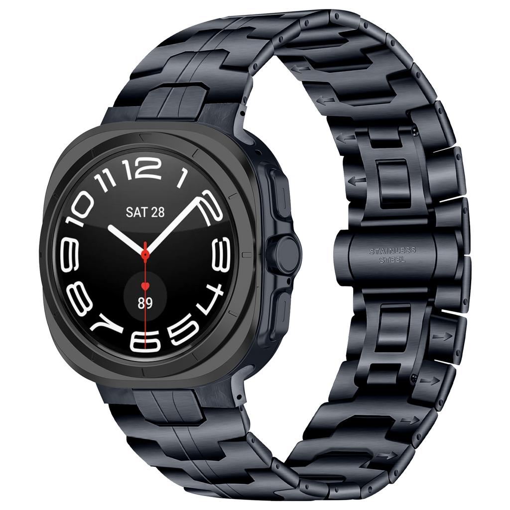 For Samsung Galaxy Watch Ultra 47mm Replacement Strap Stainless Steel Smart Watch Band,Grey