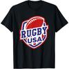 Rugby USA Support the Team Shirt Football USA Flag Cotton Men T Shirt
