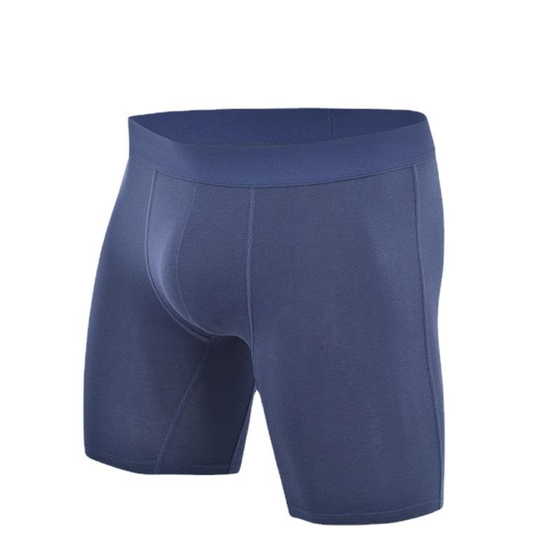 

Длинное мужское нижнее белье со средней талией, противоизносные эластичные хлопковые спортивные трусы с плоскими углами, мужские трусы M