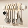 Sliding Rail Cleaning Tool Holder, Wall-Mounted Suction Rack with Integrated Hanging Feature for Mops, Glass and Smooth Tile