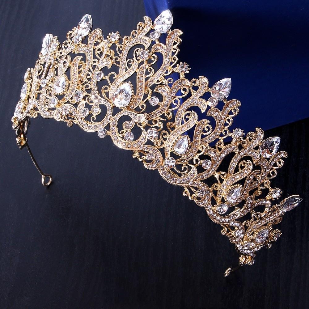 Queen Party Pageant Princess Tiara Crystal Rhinestone Crown Baroque Luxury Crown  Women