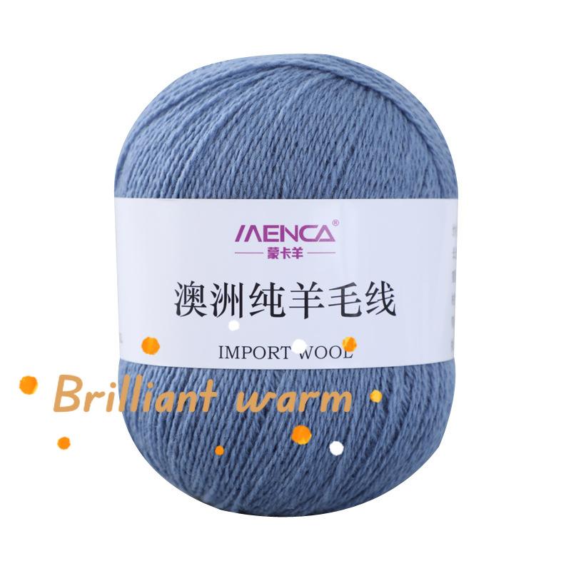 50g/roll 100% Pure Wool Yarn 2-strand Medium Coarse Yarn for Hand Crochet Scarves Sweaters Comfortable Warm Breathable Thread