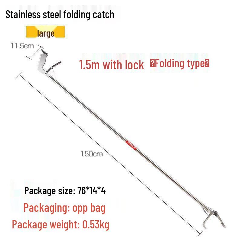Telescopic Stainless Steel Fish, Shrimp, and Eel Catcher Hook