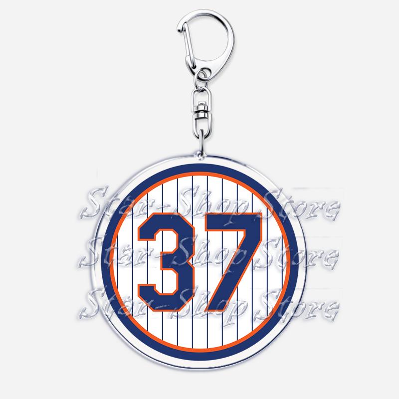 Popular Baseball Jersey Player Number Keychains for Accessories Bag New York Sports Keyrings Jewelry Friends Fans Gifts