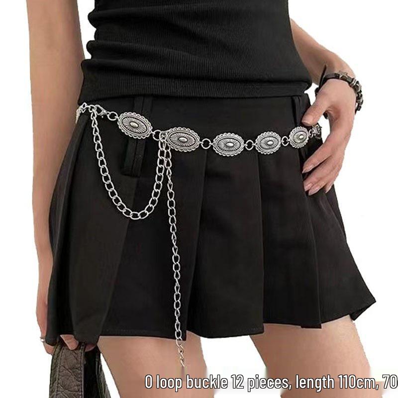 Damen Ethno-Stil Schmetterling Taillenkette: Modischer Metallgürtel für Rock oder Kleid