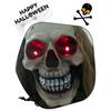 Decorazioni fantasma da appendere per Halloween Decorazione animatronica, Falciatore attivato dal suono con LED Mani di morto realistiche Occhi luminosi