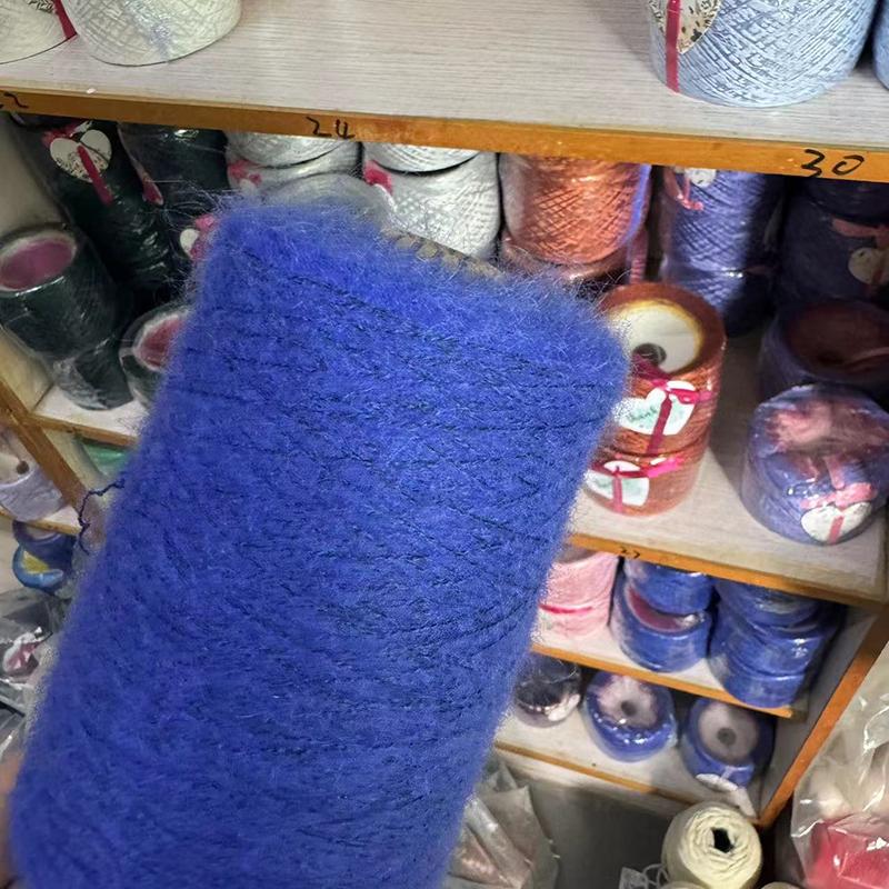 Wool Angora Yarn 3-Ply Long Velvet Wool Sweater Knitting Yarn Hand Crochet Fine Merino Wool Content 33% for Clothing Acco...