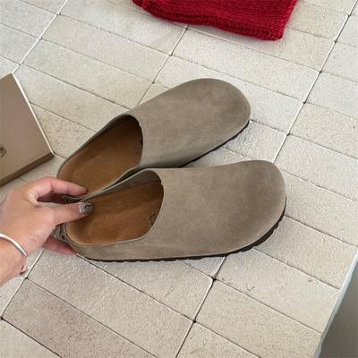Birken Shoes Pure Original Sangpo 25 Autumn and Winter New Muller Retro Ugly Cute Thick-soled Bag Head Birken Shoes Slippers Women's Outer Wear