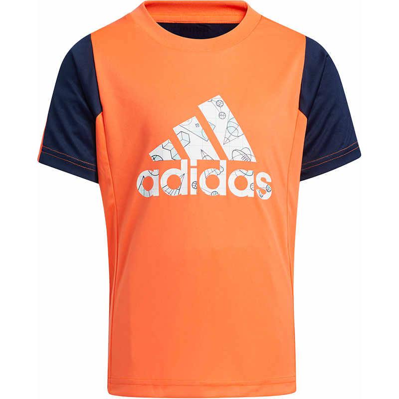 Adidas T Shirt Orange Children Aged 3 7 Years Old GP0458 116