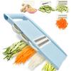 Cortador de Frutas y Verduras 5 en 1 Multiusos Manual Rallador de Alimentos Cortador Patata Picadora Doméstica Cocina Gadgets Cortador de Verduras
