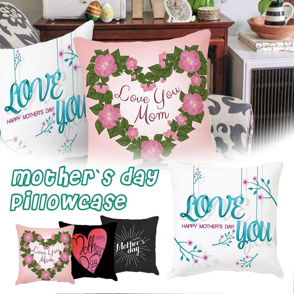 Buy 4PCS Mother's Day Pillow Case Throw Cushion Cover Home Decorative