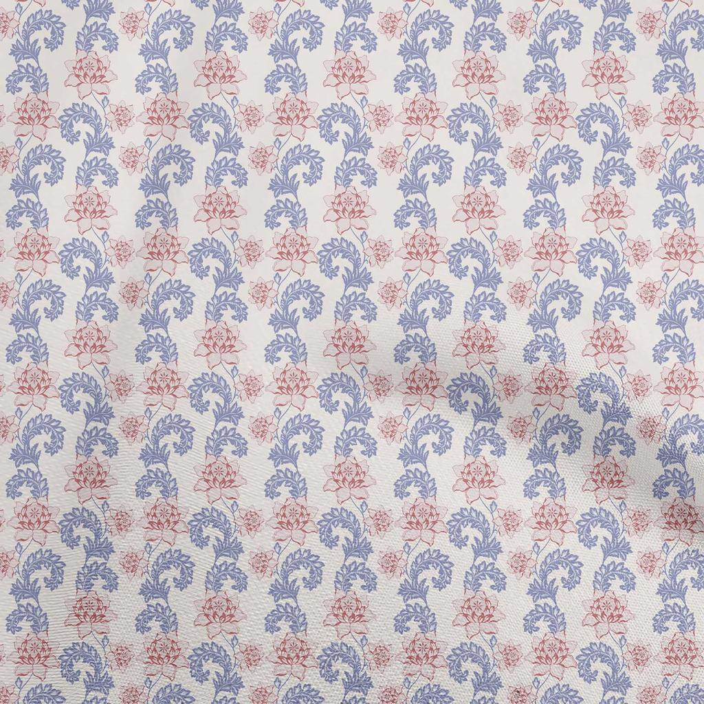 oneOone Bavlna Flex Modrá Fabric Květiny Šití Řemeslné Projekty Fabric Prints By Yard 40 Inch