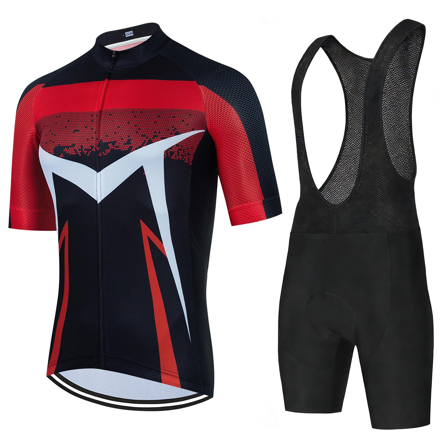 

2026 Summer Breathable Suit Cycling Suit Short-sleeved New Quick-drying Breathable Men s Mountain Road Bicycle Short-sleeved Cycling Suit asian size - s