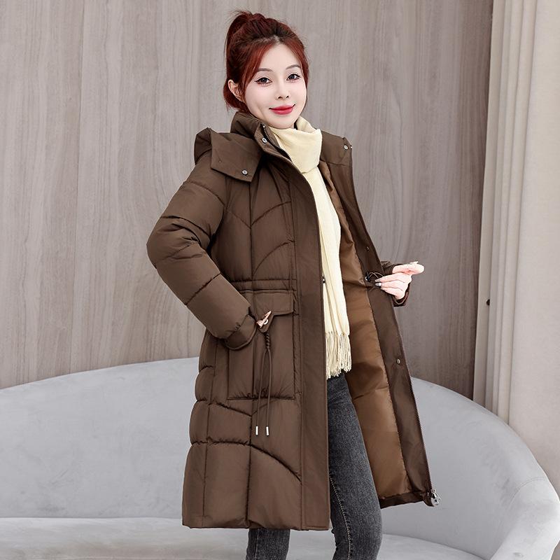 Thickened New Padded Jacket Winter Women's Medium and Long Down Padded Jacket Slim and Thin Fashion Padded Jacket Foreign Style