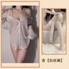 Pajamas women's summer perspective sexy private room pure desire long-sleeved boyfriend wind shirt scheming hot temptation