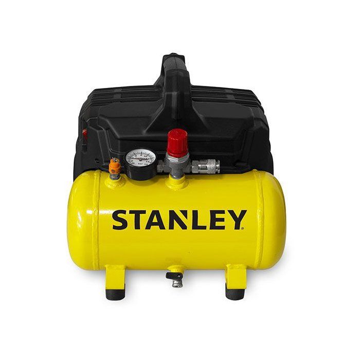 Compresseur - horizontal - stanley - silencieux - 6 l - 1 hp - silencieux